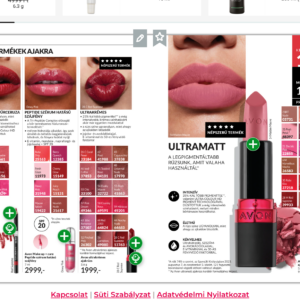 Avon Make up + care Peptide szérum hatású szájfény