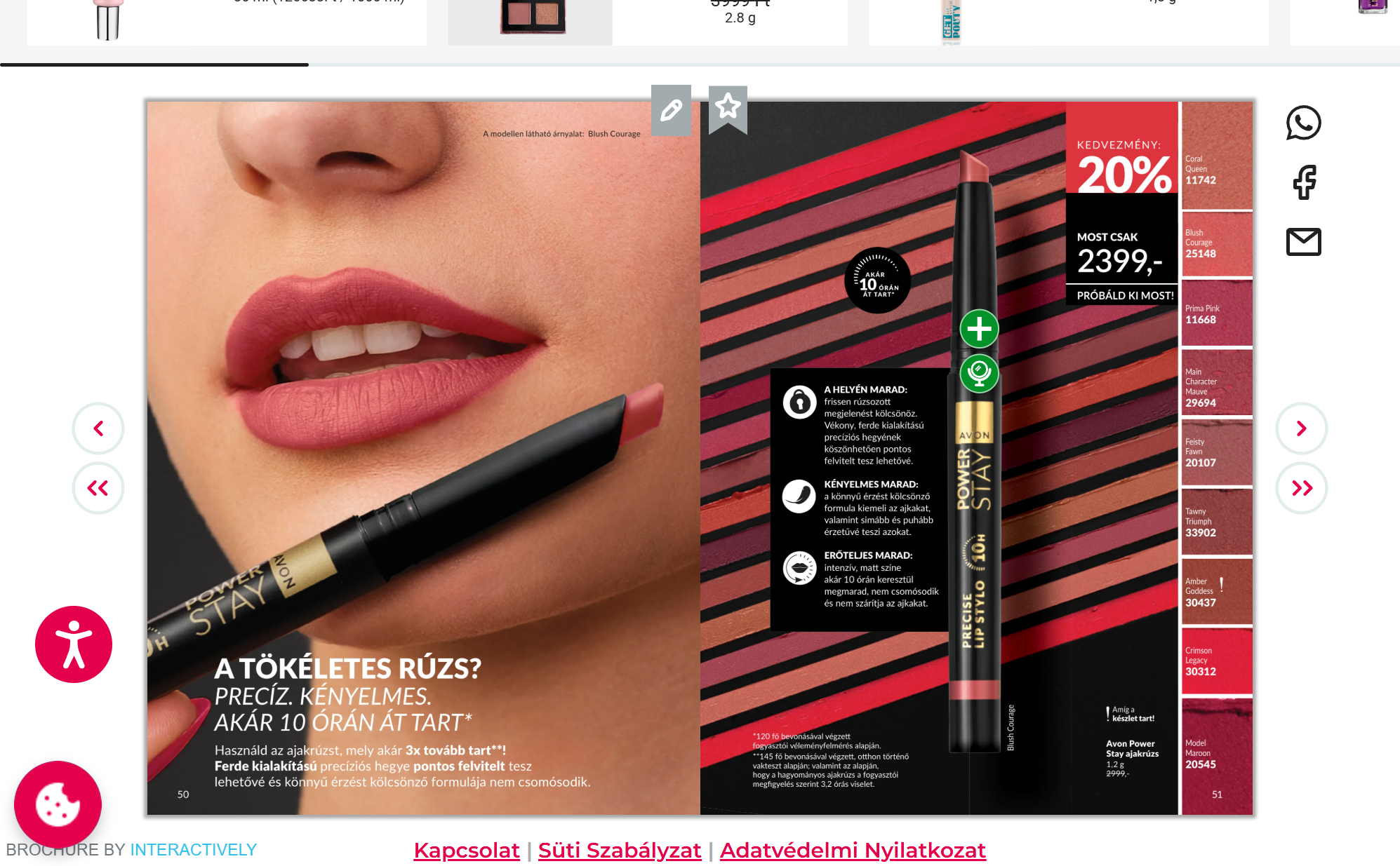 Avon Power Stay ajakrúzs Coral Queen